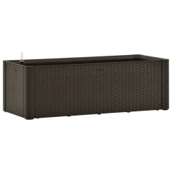 vidaXL Arriate con sistema de riego automático moca 100x43x33 cm