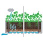 vidaXL Arriate con sistema de riego automático moca 100x43x33 cm vidaXL Arriate con sistema de riego automático moca 100x43x33 cm