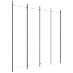 vidaXL Biombo divisor de 4 paneles de tela blanco 200x200 cm