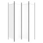 vidaXL Biombo divisor de 4 paneles de tela blanco 200x200 cm vidaXL Biombo divisor de 4 paneles de tela blanco 200x200 cm