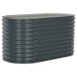 vidaXL Arriate de acero galvanizado gris 160x80x81 cm