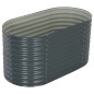 vidaXL Arriate de acero galvanizado gris 160x80x81 cm