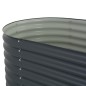 vidaXL Arriate de acero galvanizado gris 160x80x81 cm