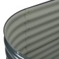 vidaXL Arriate de acero galvanizado gris 160x80x81 cm