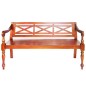 vidaXL Banco Batavia madera maciza de caoba marrón oscuro 136 cm vidaXL Banco Batavia madera maciza de caoba marrón oscuro 136 cm