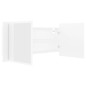 vidaXL Armario espejo de baño con luz LED acrílico blanco 100x12x45 cm vidaXL Armario espejo de baño con luz LED acrílico blanco 100x12x45 cm