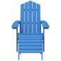 vidaXL Silla de jardín Adirondack con reposapiés HDPE azul aguamarina vidaXL Silla de jardín Adirondack con reposapiés HDPE azul aguamarina