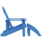 vidaXL Silla de jardín Adirondack con reposapiés HDPE azul aguamarina vidaXL Silla de jardín Adirondack con reposapiés HDPE azul aguamarina