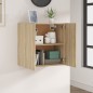 vidaXL Armario de pared madera contrachapada roble sonoma 60x30x60 cm vidaXL Armario de pared madera contrachapada roble sonoma 60x30x60 cm