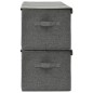 vidaXL Cajas de almacenaje 2 unidades tela gris antracita 50x30x25 cm vidaXL Cajas de almacenaje 2 unidades tela gris antracita 50x30x25 cm