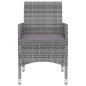 vidaXL Set comedor de jardín 3 pzas y cojines ratán sintético y vidrio vidaXL Set comedor de jardín 3 pzas y cojines ratán sintético y vidrio