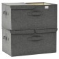 vidaXL Cajas de almacenaje 2 unidades tela gris antracita 50x30x25 cm vidaXL Cajas de almacenaje 2 unidades tela gris antracita 50x30x25 cm