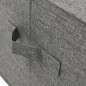 vidaXL Cajas de almacenaje 2 unidades tela gris antracita 50x30x25 cm vidaXL Cajas de almacenaje 2 unidades tela gris antracita 50x30x25 cm