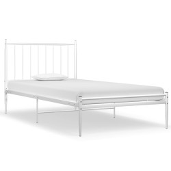 vidaXL Estructura de cama de metal blanco 90x200 cm