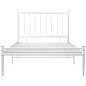vidaXL Estructura de cama de metal blanco 90x200 cm vidaXL Estructura de cama de metal blanco 90x200 cm
