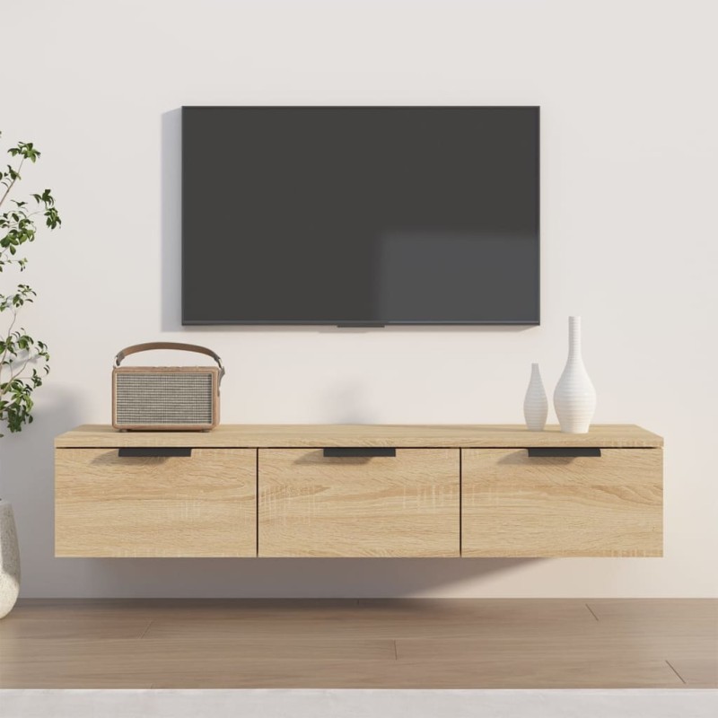 vidaXL Armario de pared madera contrachapada roble sonoma 102x30x20 cm