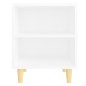 vidaXL Mesita de noche con patas de madera maciza blanco 40x30x50 cm vidaXL Mesita de noche con patas de madera maciza blanco 40x30x50 cm