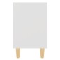 vidaXL Mesita de noche con patas de madera maciza blanco 40x30x50 cm vidaXL Mesita de noche con patas de madera maciza blanco 40x30x50 cm