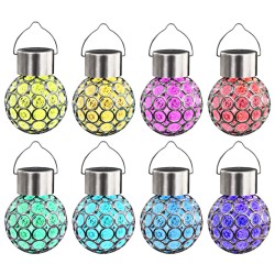 vidaXL Lámparas solares colgantes 8 unidades luces LED RGB