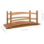 vidaXL Puente para jardín madera maciza de abeto 140x60x60 cm vidaXL Puente para jardín madera maciza de abeto 140x60x60 cm