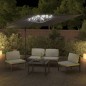vidaXL Sombrilla voladiza con LED gris antracita 400x300 cm vidaXL Sombrilla voladiza con LED gris antracita 400x300 cm