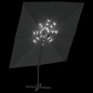 vidaXL Sombrilla voladiza con LED gris antracita 400x300 cm vidaXL Sombrilla voladiza con LED gris antracita 400x300 cm