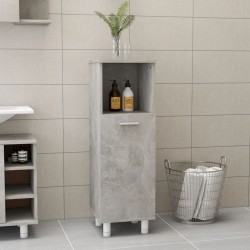 vidaXL Armario de baño madera contrachapada gris 30x30x95 cm