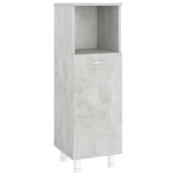 vidaXL Armario de baño madera contrachapada gris 30x30x95 cm