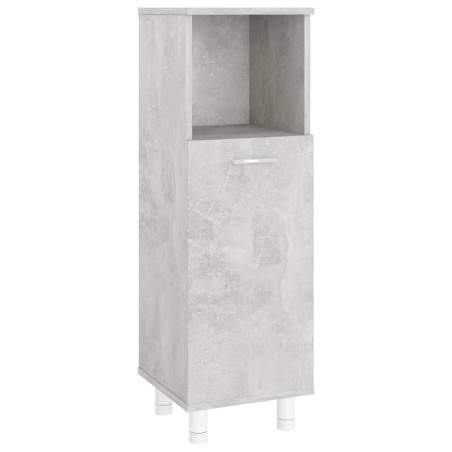 vidaXL Armario de baño madera contrachapada gris 30x30x95 cm