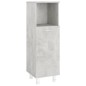 vidaXL Armario de baño madera contrachapada gris 30x30x95 cm