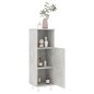 vidaXL Armario de baño madera contrachapada gris 30x30x95 cm