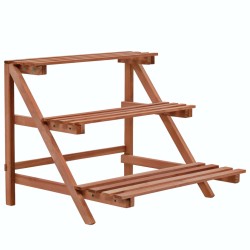 vidaXL Soporte de plantas 3 niveles de madera de cedro 48x45x40 cm