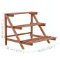 vidaXL Soporte de plantas 3 niveles de madera de cedro 48x45x40 cm vidaXL Soporte de plantas 3 niveles de madera de cedro 48x45x40 cm
