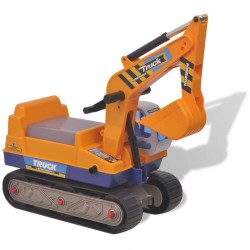 vidaXL correpasillos excavadora de plástico de color amarillo 