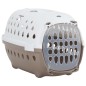 vidaXL Trasportín de mascotas PP blanco y marrón 50x34,5x32 cm vidaXL Trasportín de mascotas PP blanco y marrón 50x34,5x32 cm