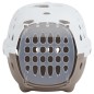 vidaXL Trasportín de mascotas PP blanco y marrón 50x34,5x32 cm vidaXL Trasportín de mascotas PP blanco y marrón 50x34,5x32 cm