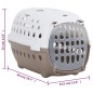 vidaXL Trasportín de mascotas PP blanco y marrón 50x34,5x32 cm vidaXL Trasportín de mascotas PP blanco y marrón 50x34,5x32 cm