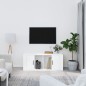vidaXL Mueble para TV madera contrachapada blanco 100x35x40 cm