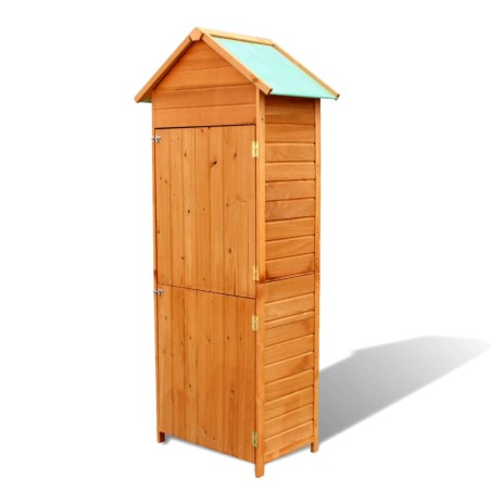 vidaXL Armario de almacenamiento para jardín marrón 42,5x64x190 cm