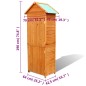 vidaXL Armario de almacenamiento para jardín marrón 42,5x64x190 cm