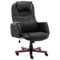 vidaXL Silla de oficina de masaje de cuero sintético negra vidaXL Silla de oficina de masaje de cuero sintético negra