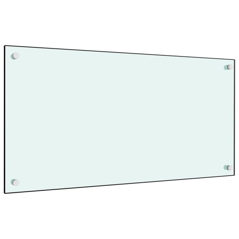 vidaXL Protección salpicaduras cocina vidrio templado blanco 80x40 cm vidaXL Protección salpicaduras cocina vidrio templado blanco 80x40 cm