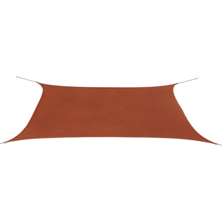 vidaXL Toldo de vela rectangular tela Oxford terracota 4x6 m 