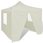 vidaXL Cenador plegable con 4 paredes colore crema 3x3 m vidaXL Cenador plegable con 4 paredes colore crema 3x3 m