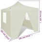 vidaXL Cenador plegable con 4 paredes colore crema 3x3 m vidaXL Cenador plegable con 4 paredes colore crema 3x3 m