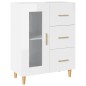 vidaXL Aparador de madera contrachapada blanco brillante 69,5x34x90 cm