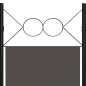 vidaXL Biombo divisor de 3 paneles gris antracita 120x180 cm vidaXL Biombo divisor de 3 paneles gris antracita 120x180 cm
