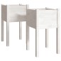 vidaXL Jardineras 2 unidades madera maciza de pino blanco 40x40x70 cm vidaXL Jardineras 2 unidades madera maciza de pino blanco 40x40x70 cm