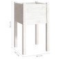 vidaXL Jardineras 2 unidades madera maciza de pino blanco 40x40x70 cm vidaXL Jardineras 2 unidades madera maciza de pino blanco 40x40x70 cm