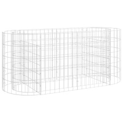 vidaXL Arriate de gaviones de hierro galvanizado 120x50x50 cm
